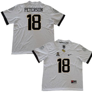 Men's UCF Knights #18 Charlie Peterson White Official Jersey 818650-312