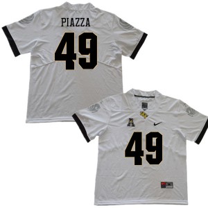 Men's UCF #49 Connor Piazza White Official Jerseys 175629-137