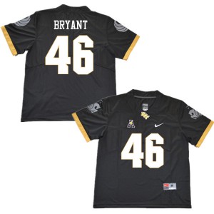 Men UCF Knights #46 Davonchae Bryant Black Embroidery Jersey 862825-824