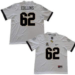 Mens University of Central Florida #62 Edward Collins White Stitched Jersey 315729-561