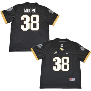 Mens UCF Knights #38 Jonathan Moore Black College Jersey 541876-177