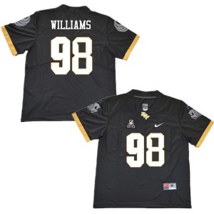 Mens UCF Knights #98 Malcolm Williams Black Embroidery Jerseys 967977-464