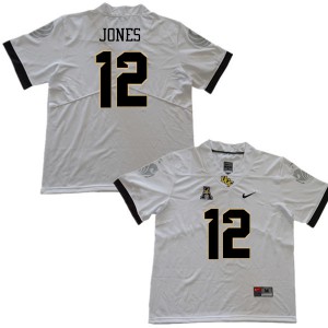 Men University of Central Florida #12 Quadry Jones White Embroidery Jerseys 578235-365