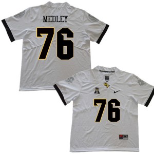 Men University of Central Florida #76 Adrian Medley White College Jersey 915573-189