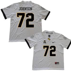 Mens UCF #72 Jordan Johnson White Stitch Jerseys 786870-133