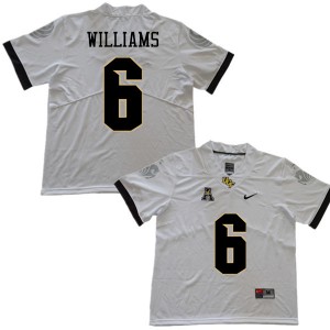 Men UCF #6 Marlon Williams White Official Jerseys 139608-848