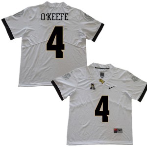 Mens University of Central Florida #4 Ryan O'Keefe White Player Jersey 367680-919