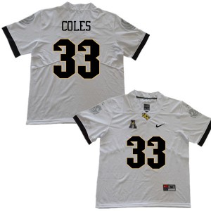 Mens UCF Knights #33 Trillion Coles White Player Jersey 944620-881