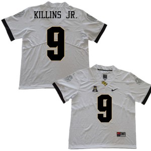 Men's University of Central Florida #9 Adrian Killins Jr. White Stitch Jerseys 966622-588