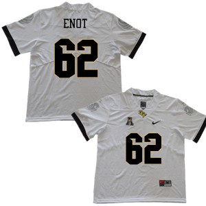 Men's Knights #62 Caleb Enot White College Jersey 527022-898