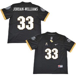 Men's UCF Knights #33 Cedric Jordan-Williams Black Football Jersey 889207-307