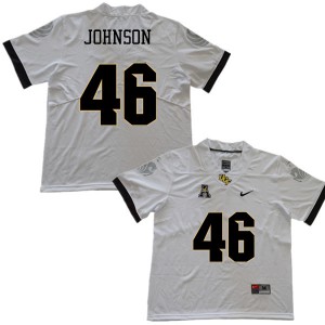 Mens UCF Knights #46 Chris Johnson White Official Jerseys 383034-245