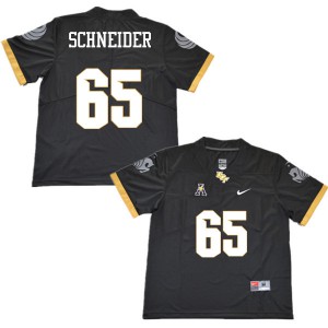 Mens UCF Knights #65 Cole Schneider Black Official Jerseys 288733-509
