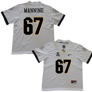 Men's UCF #67 Dillon Manning White Embroidery Jerseys 761979-660