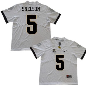 Men's UCF Knights #5 Dredrick Snelson White Football Jersey 713057-258