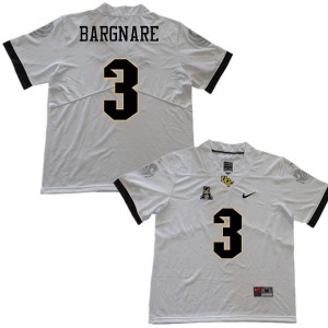 Men UCF Knights #3 Jaquarius Bargnare White Official Jerseys 256443-295