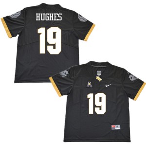Mens UCF Knights #19 Mike Hughes Black Stitched Jerseys 221987-497
