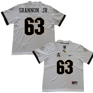 Mens University of Central Florida #63 Randy Shannon Jr. White Official Jerseys 496949-427
