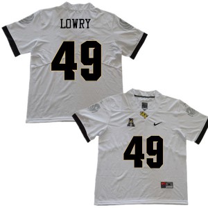 Men's UCF Knights #49 Seyvon Lowry White Stitched Jersey 714200-669