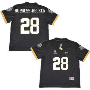Mens UCF #28 Shawn Burgess-Becker Black Stitch Jerseys 713539-366