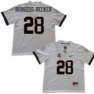 Men's UCF #28 Shawn Burgess-Becker White Football Jersey 647205-226