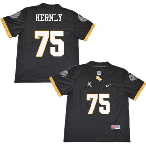 Mens Knights #75 Tate Hernly Black NCAA Jersey 871127-518