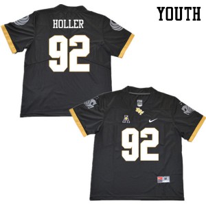Youth Knights #92 Alec Holler Black Embroidery Jerseys 397278-396