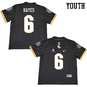Youth UCF #6 Brendon Hayes Black Stitch Jerseys 662225-312