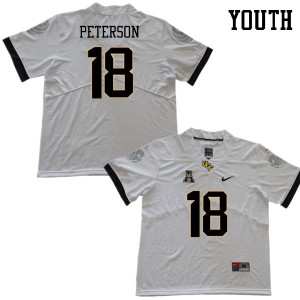 Youth Knights #18 Charlie Peterson White Football Jerseys 310061-275