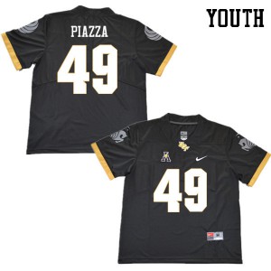 Youth UCF Knights #49 Connor Piazza Black College Jersey 233794-578