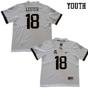 Youth UCF Knights #18 Dyllon Lester White NCAA Jersey 931954-842