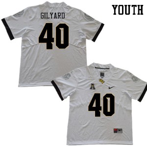 Youth UCF #40 Eriq Gilyard White Football Jersey 298735-145