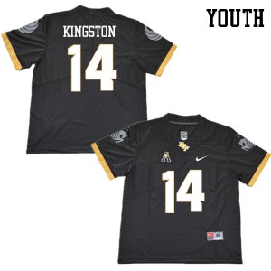 Youth UCF Knights #14 Hayden Kingston Black Player Jerseys 988169-468