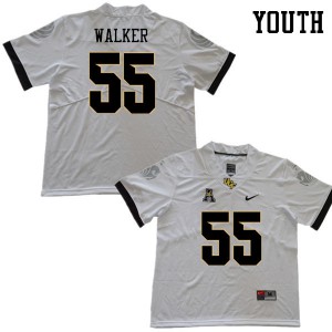 Youth UCF #55 Ike Walker White College Jerseys 195703-210