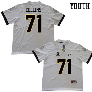Youth UCF #71 James Collins White Football Jerseys 443024-706