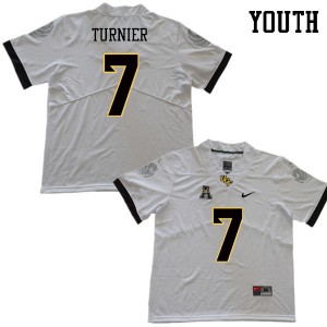 Youth UCF Knights #7 Kenny Turnier White Official Jerseys 923022-307