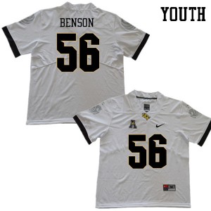 Youth UCF #56 Lamarius Benson White Stitched Jersey 253503-330