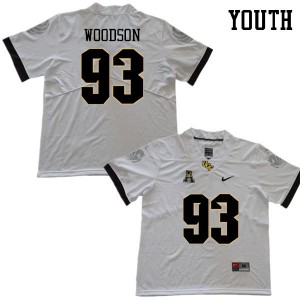 Youth University of Central Florida #93 Landon Woodson White Football Jerseys 369008-389