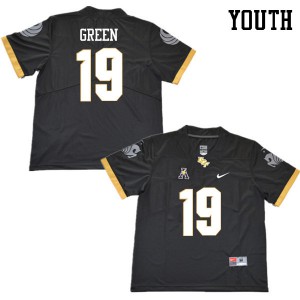 Youth UCF Knights #19 Trey Green Black Stitched Jerseys 527745-608