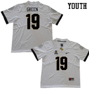 Youth UCF Knights #19 Trey Green White Player Jerseys 689036-415