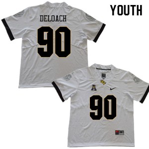 Youth UCF #90 Chris DeLoach White Football Jersey 120930-868