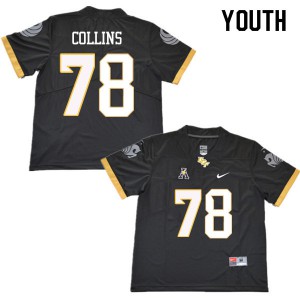 Youth UCF Knights #78 James Collins Black NCAA Jersey 612454-335