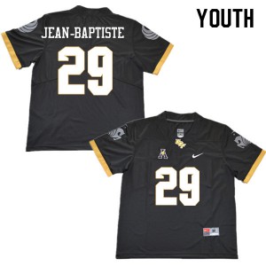 Youth UCF #29 Jeremiah Jean-Baptiste Black Football Jersey 532885-651