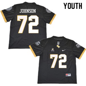 Youth UCF Knights #72 Jordan Johnson Black Stitched Jerseys 222056-222