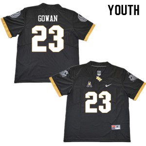 Youth UCF Knights #23 Tay Gowan Black Official Jerseys 446748-821