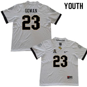 Youth UCF Knights #23 Tay Gowan White Embroidery Jersey 536558-989