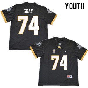 Youth Knights #74 Tony Gray Black NCAA Jerseys 344246-145