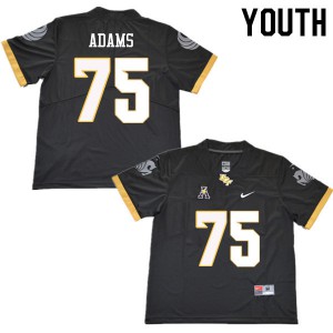 Youth Knights #75 Allan Adams Black Player Jerseys 726772-406