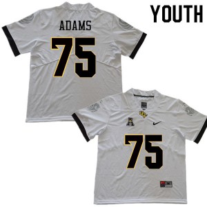 Youth University of Central Florida #75 Allan Adams White Embroidery Jersey 564093-603