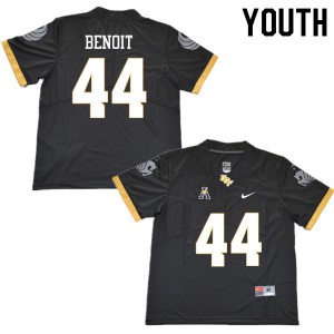 Youth UCF Knights #44 Elijah Benoit Black Embroidery Jerseys 980101-532